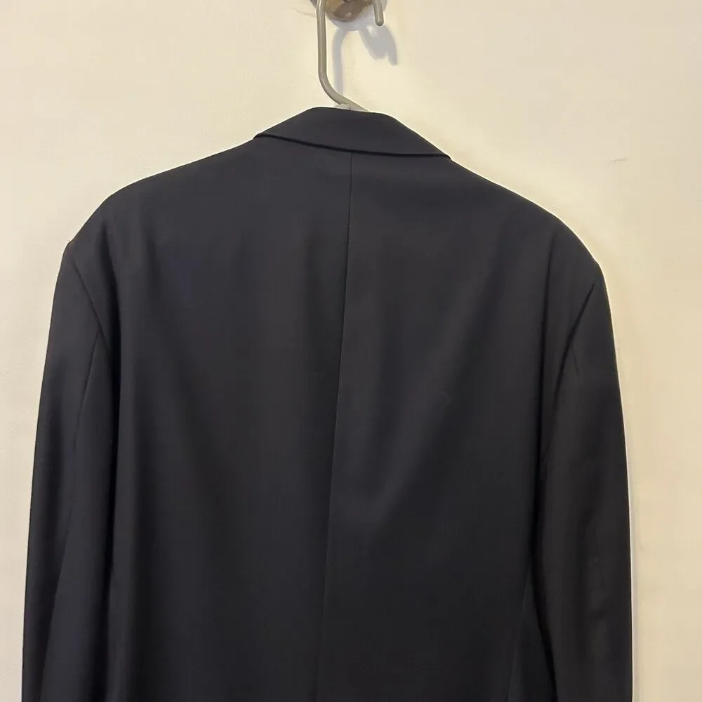 Lauren Ralph Lauren Mens 42R Navy Blue 100% Wool Gold Button Blazer Sport Coat